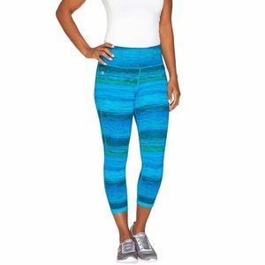 cee bee CHERYL BURKE Ombre Printed Crop Pants - Ombre Stripes (small) a264199